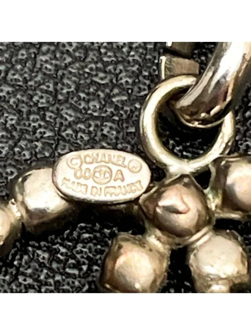 Chanel CC Logo Necklace Rhinestone Icon Coco